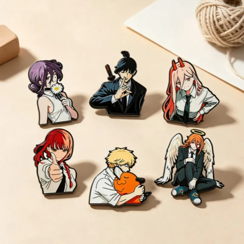 Men Accessories Bag - Zestaw emaliowanych przypinek Chainsaw Man Reze