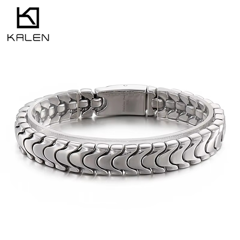 Men Accessories Bd - Bransoletka Kalen Punk 12mm z łańcuchem