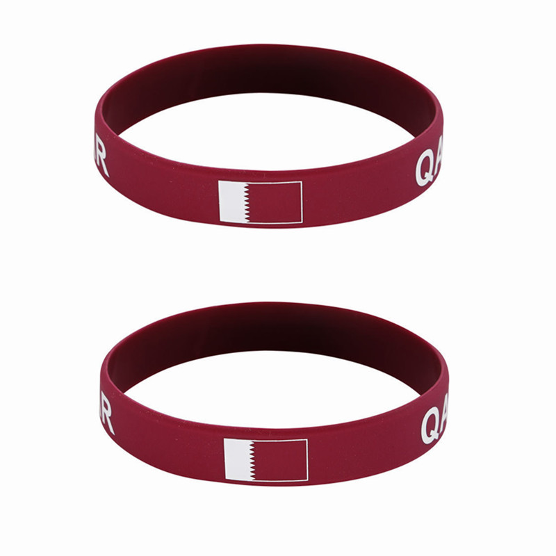 2pcs Qatar Flag Silicone Brace – Men Accessories Qatar recenzja i cena