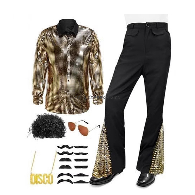 Kostium disco w stylu lat 70.  – Men Accessories Kit recenzja i cena